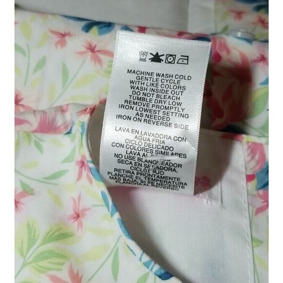 Bonnie Jean Girl's Dress Size 5 Pink Blue Embroidered Flowers‎ Smocked Waistband - Picture 9 of 9